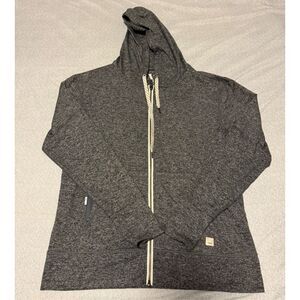 Vuori Size Medium Halo Performance Full Zip Hoodie Heather Gray Sweater Women